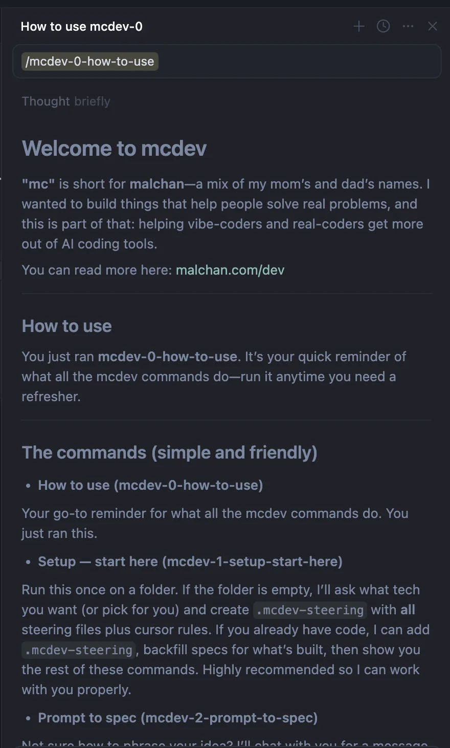 Step 2: Learn Commands
