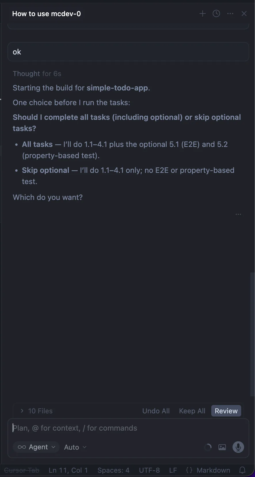 Step 6: Build Options